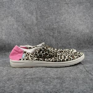 Betrue Shoes Womens 11 Casual Canvas Slip On Leopard Print Chukka Sneaker Flat